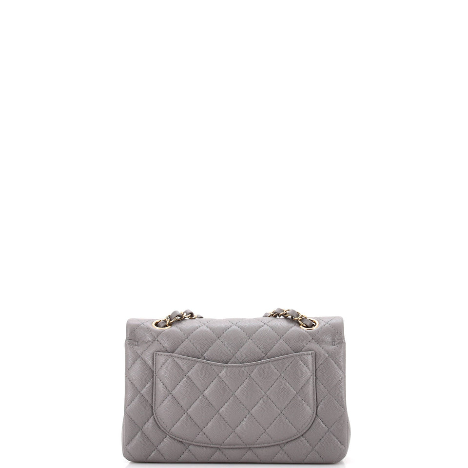 Classic Double Flap Bag Quilted Caviar Small