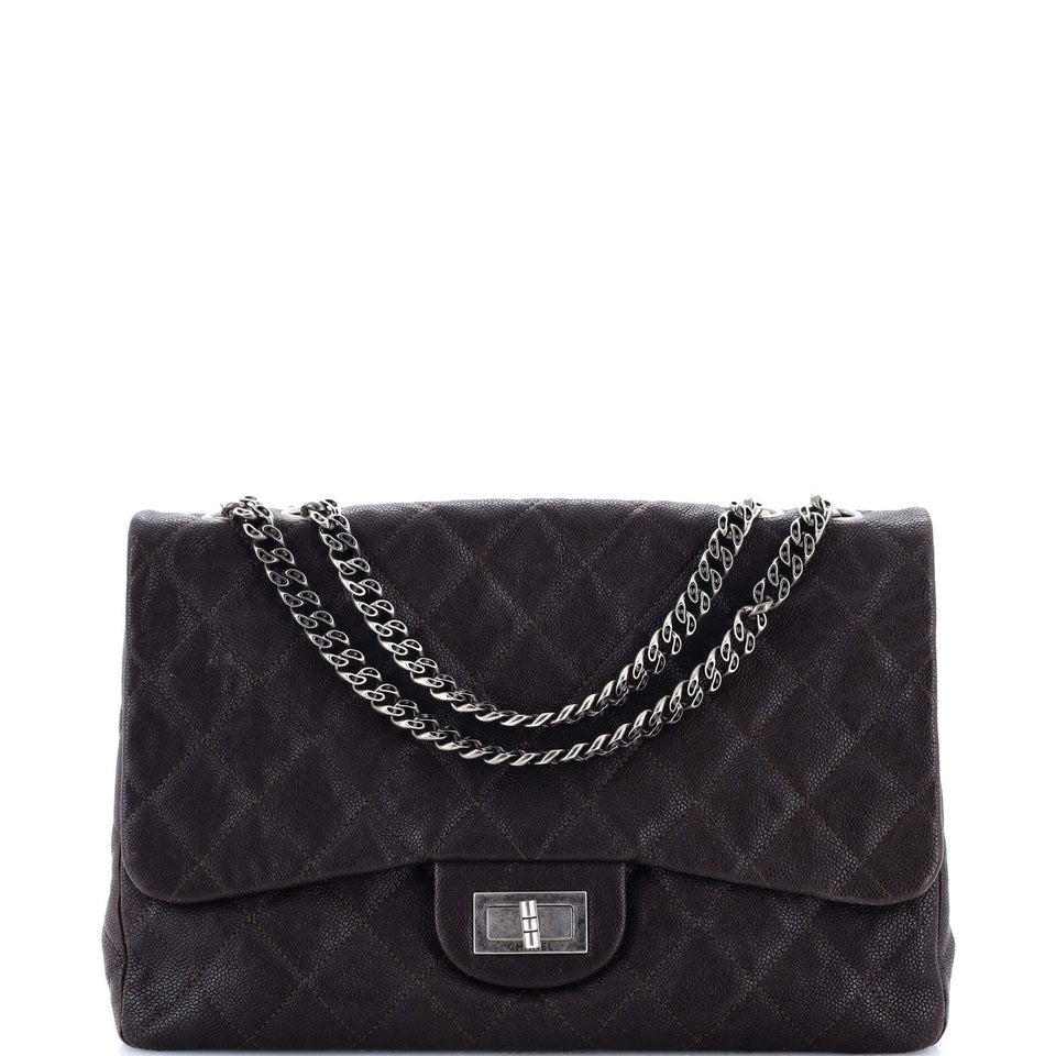 Bijoux Chain Reissue 2.55 Flap Bag Quilted Caviar 227