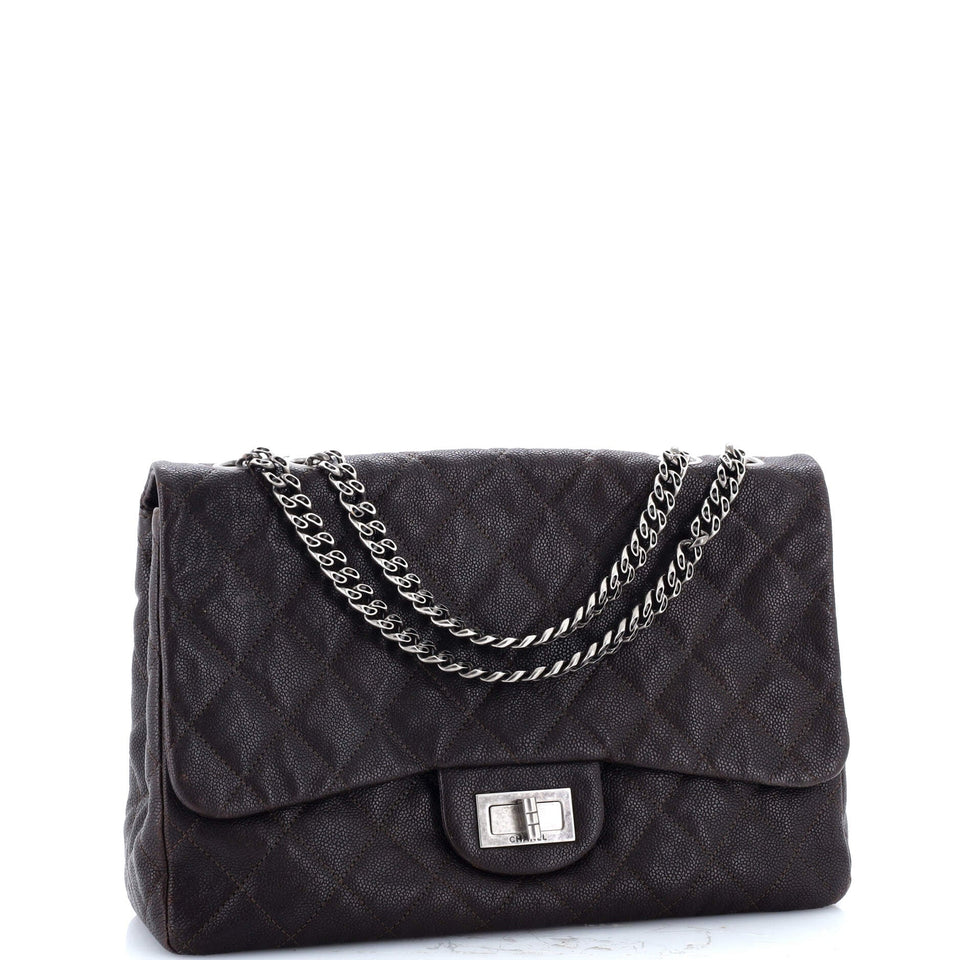 Bijoux Chain Reissue 2.55 Flap Bag Quilted Caviar 227