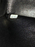 So Black Classic Double Flap Bag Chevron Crinkled Patent Medium