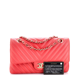 Classic Double Flap Bag Chevron Calfskin Medium