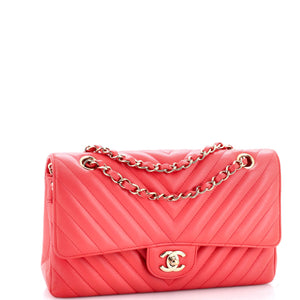 Classic Double Flap Bag Chevron Calfskin Medium