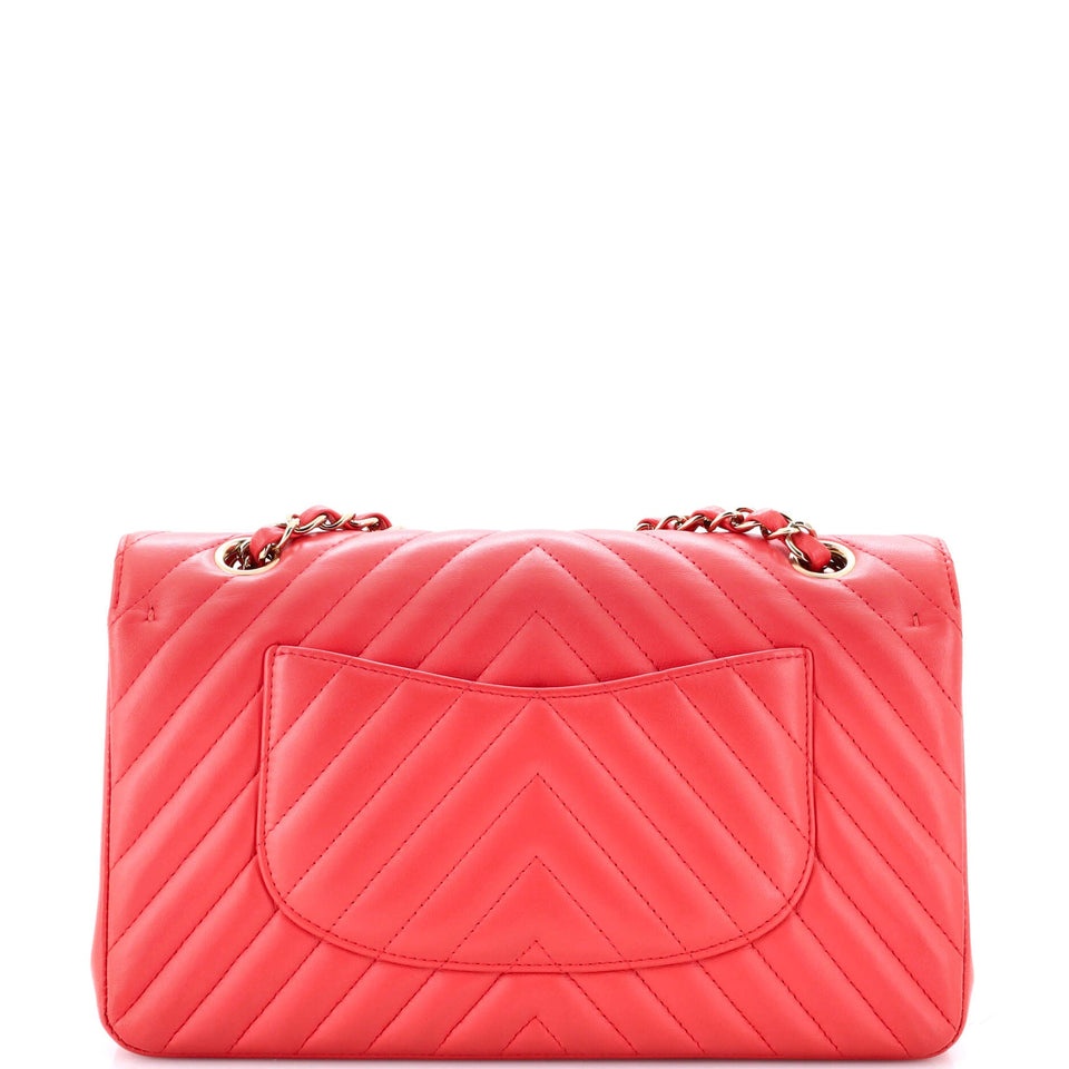 Classic Double Flap Bag Chevron Calfskin Medium
