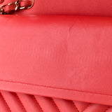 Classic Double Flap Bag Chevron Calfskin Medium