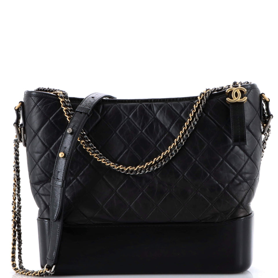 Gabrielle Hobo Quilted Aged Calfskin Large