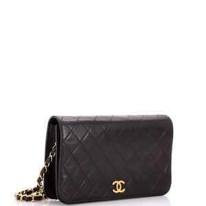 Vintage Full Flap Bag Quilted Lambskin Medium