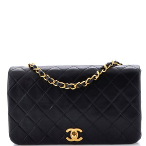 Vintage Full Flap Bag Quilted Lambskin Medium