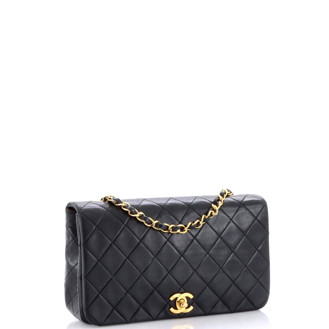 Vintage Full Flap Bag Quilted Lambskin Medium
