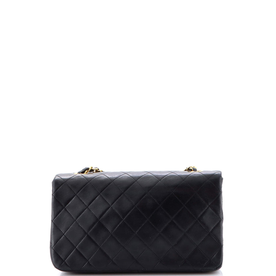 Vintage Full Flap Bag Quilted Lambskin Medium