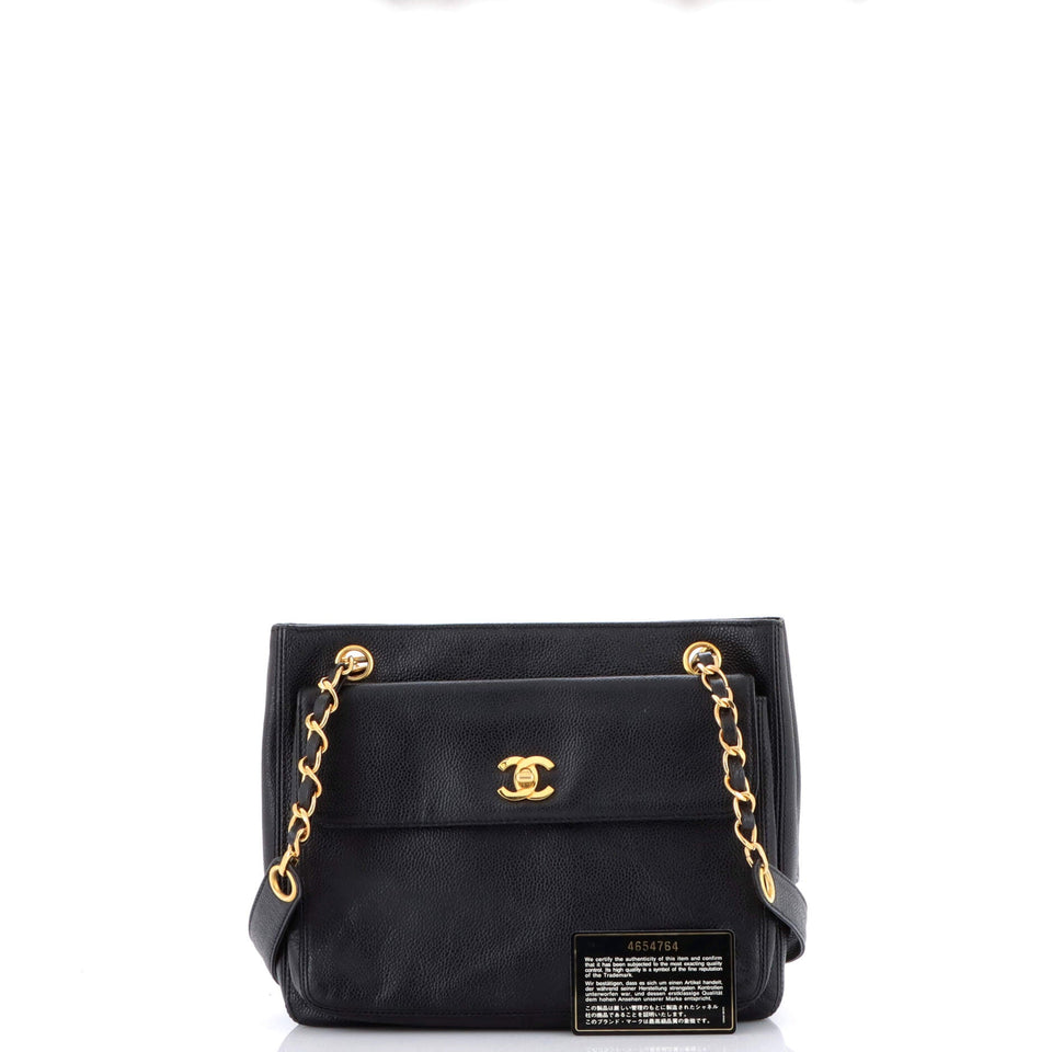 Vintage Timeless Chain Shoulder Bag Caviar Medium