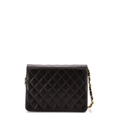 Vintage Clutch with Chain Quilted Leather Small