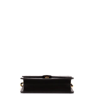 Vintage Clutch with Chain Quilted Leather Small