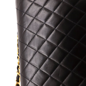Vintage Clutch with Chain Quilted Leather Small