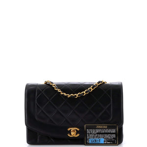 Vintage Diana Flap Bag Quilted Lambskin Medium