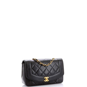 Vintage Diana Flap Bag Quilted Lambskin Small