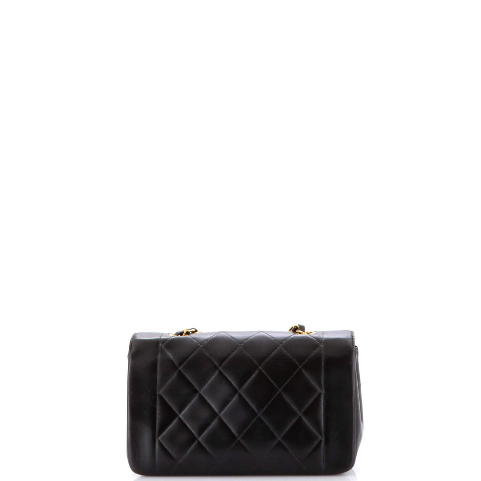 Vintage Diana Flap Bag Quilted Lambskin Small
