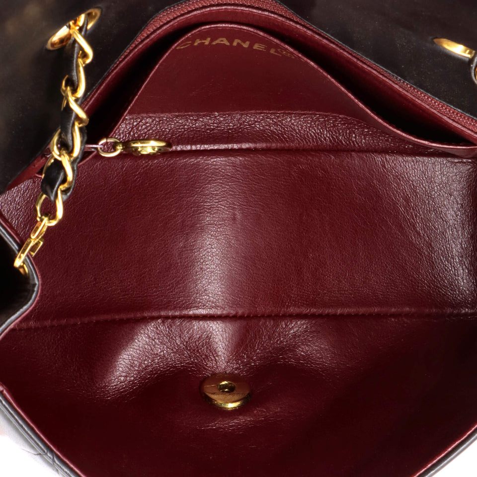 Vintage Diana Flap Bag Quilted Lambskin Small