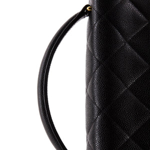 Vintage CC Briefcase Quilted Caviar Large