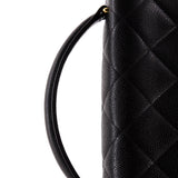Vintage CC Briefcase Quilted Caviar Large