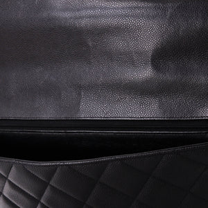 Vintage CC Briefcase Quilted Caviar Large