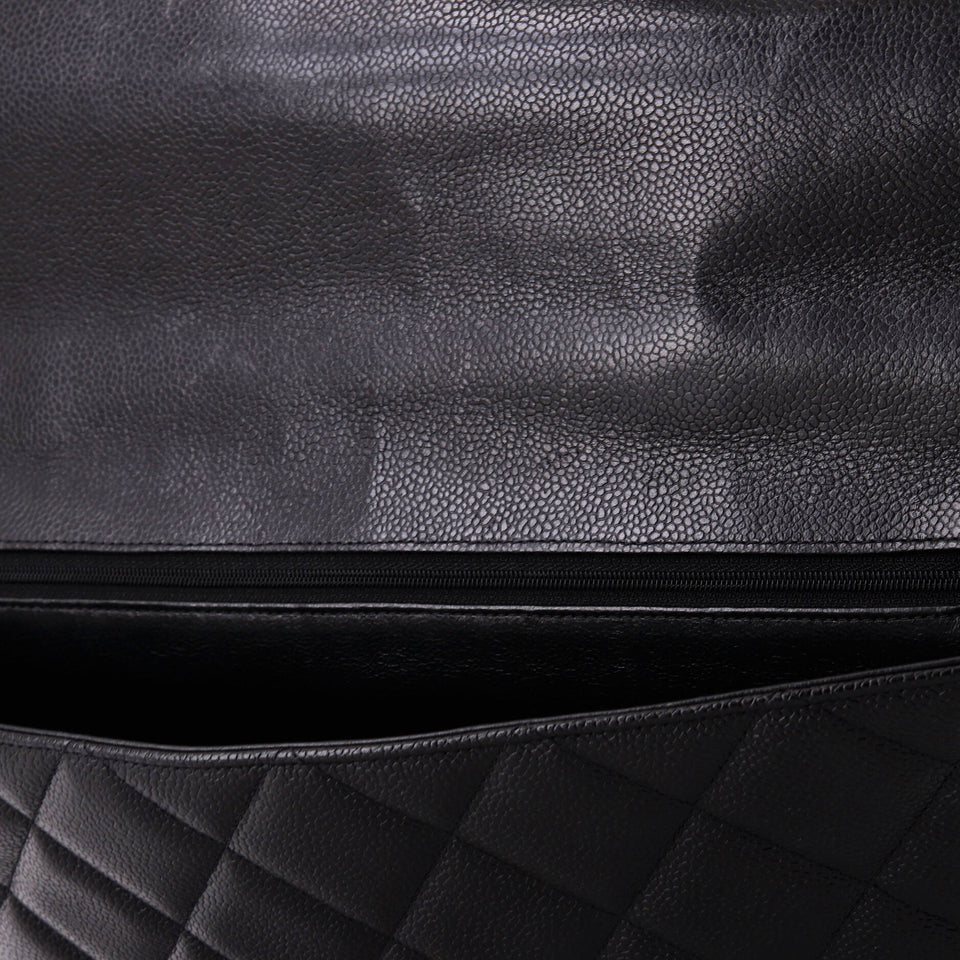 Vintage CC Briefcase Quilted Caviar Large