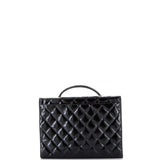 Vintage CC Briefcase Quilted Patent Large