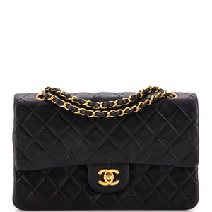 Vintage Classic Double Flap Bag Quilted Lambskin Medium