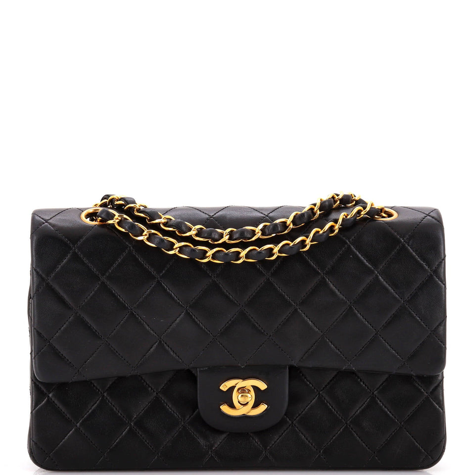 Vintage Classic Double Flap Bag Quilted Lambskin Medium