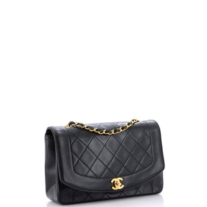 Vintage Diana Flap Bag Quilted Lambskin Medium