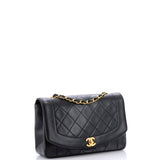 Vintage Diana Flap Bag Quilted Lambskin Medium
