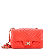 Classic Single Flap Bag Chevron Lambskin Mini