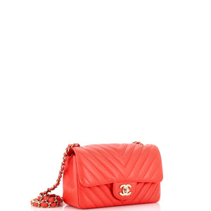 Classic Single Flap Bag Chevron Lambskin Mini