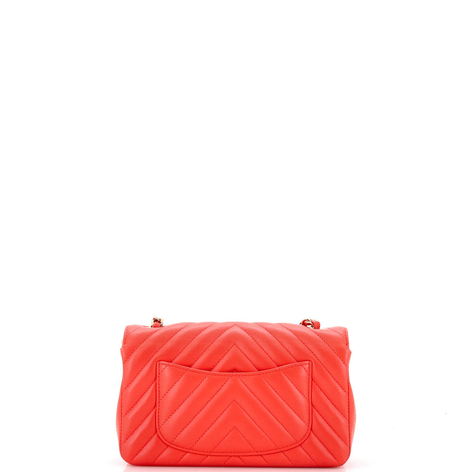 Classic Single Flap Bag Chevron Lambskin Mini