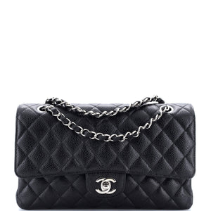 Classic Double Flap Bag Quilted Caviar Medium