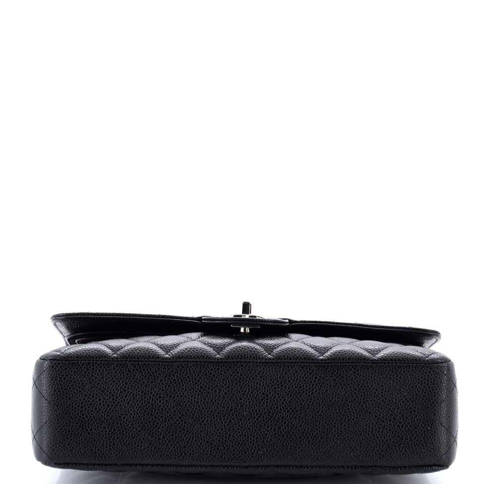 Classic Double Flap Bag Quilted Caviar Medium