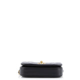 Nailed CC Full Flap Bag Quilted Calfskin Mini