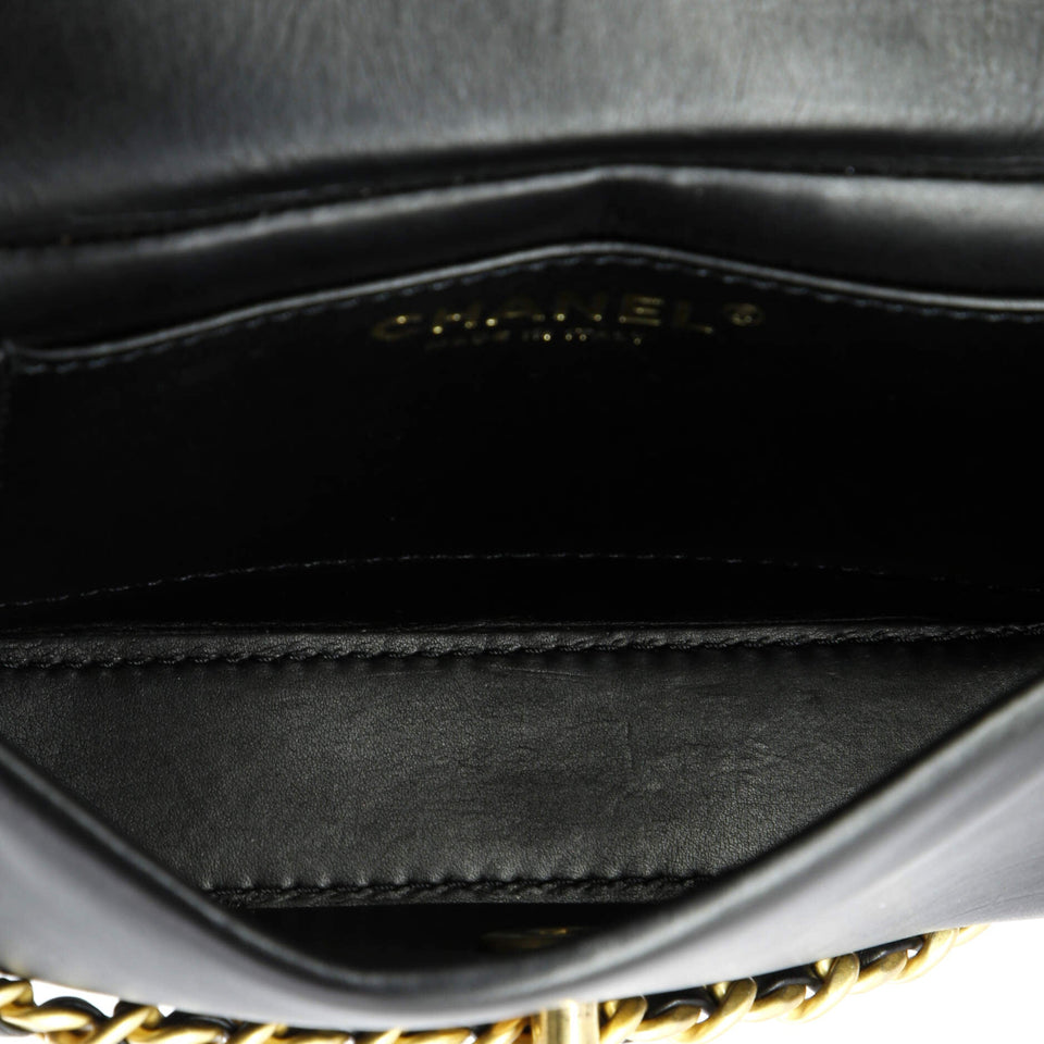Nailed CC Full Flap Bag Quilted Calfskin Mini
