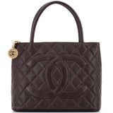 Medallion Tote Quilted Caviar