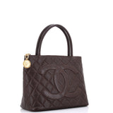 Medallion Tote Quilted Caviar
