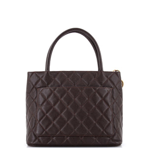 Medallion Tote Quilted Caviar