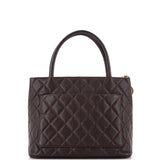 Medallion Tote Quilted Caviar