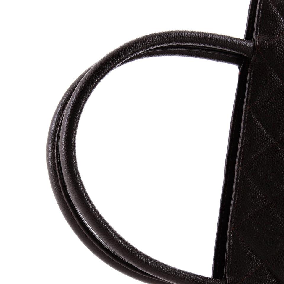Medallion Tote Quilted Caviar