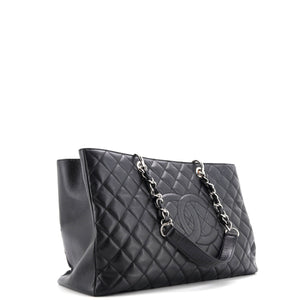 Grand Shopping Tote Quilted Caviar XL