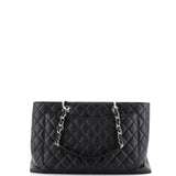 Grand Shopping Tote Quilted Caviar XL