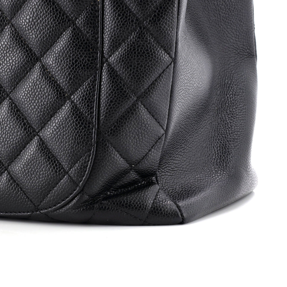 Grand Shopping Tote Quilted Caviar XL