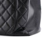 Grand Shopping Tote Quilted Caviar XL