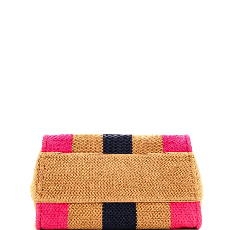 Deauville Tote Striped Viscose Canvas Medium