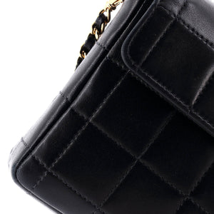 Chocolate Bar Flap Bag Quilted Lambskin East West