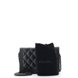 So Black Boy Wallet on Chain Quilted Caviar