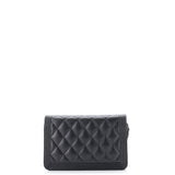 So Black Boy Wallet on Chain Quilted Caviar